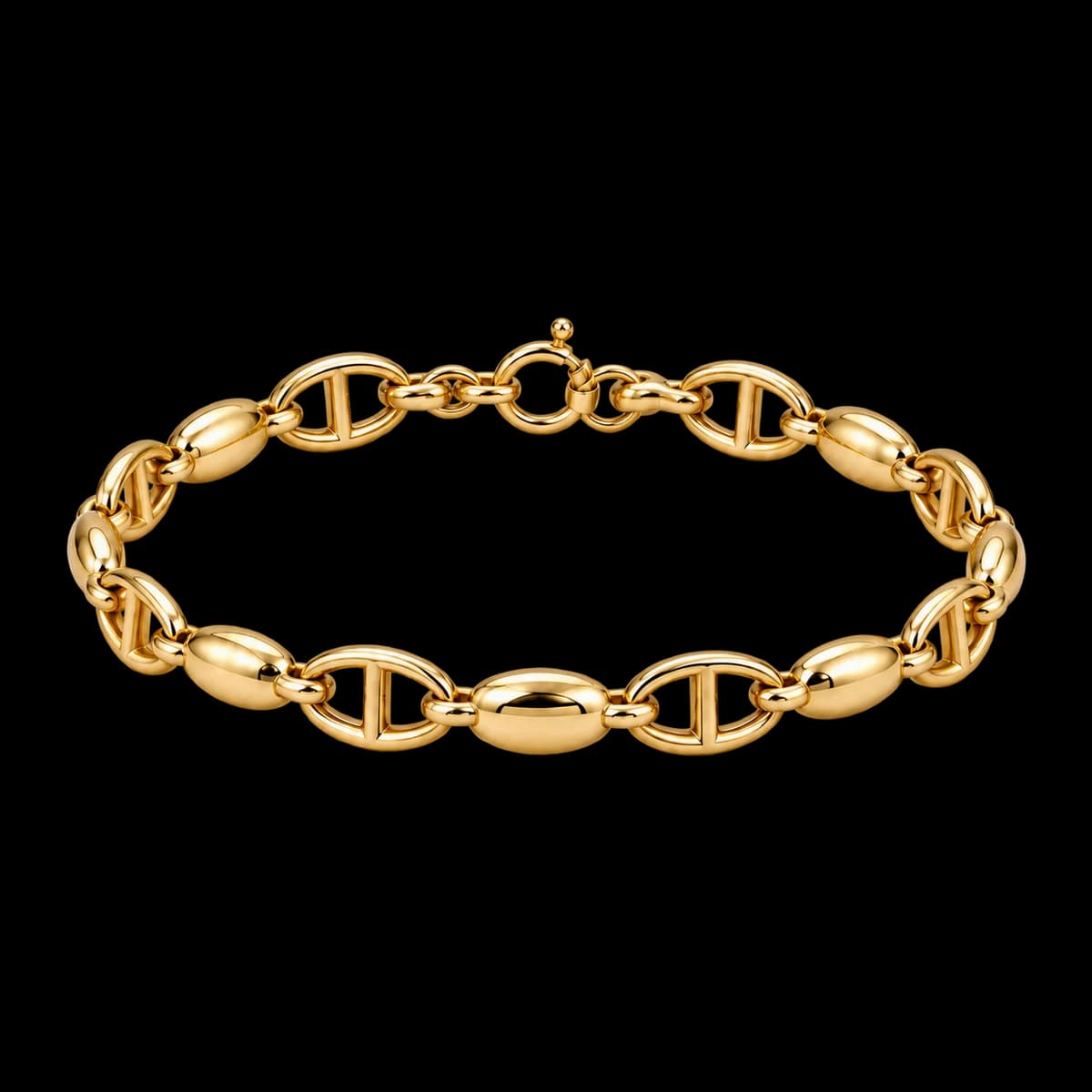 Anchor Link Bracelet, 18k Gold Vermeil — close-up detail