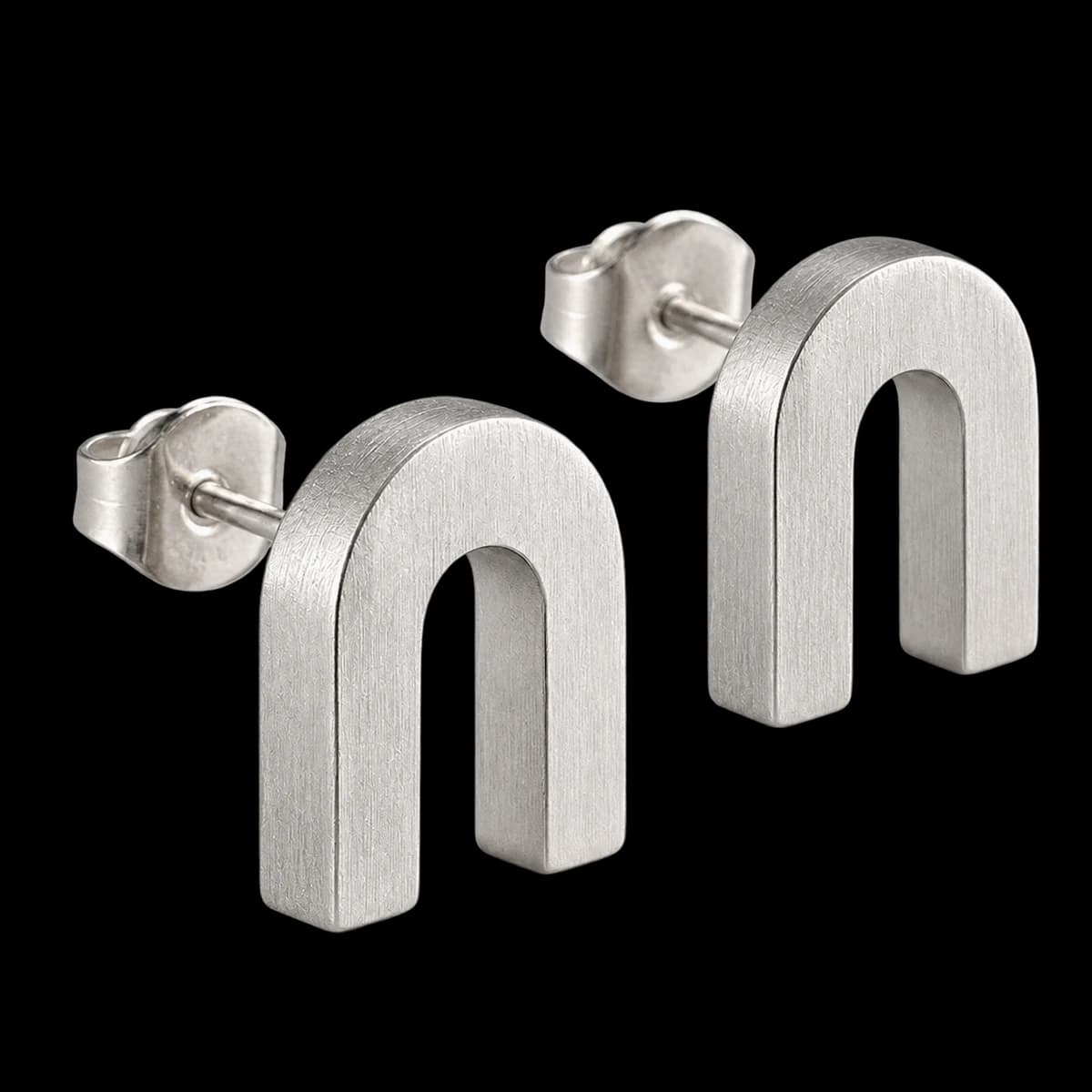 Columnar Arch Studs, Sterling Silver — close-up detail