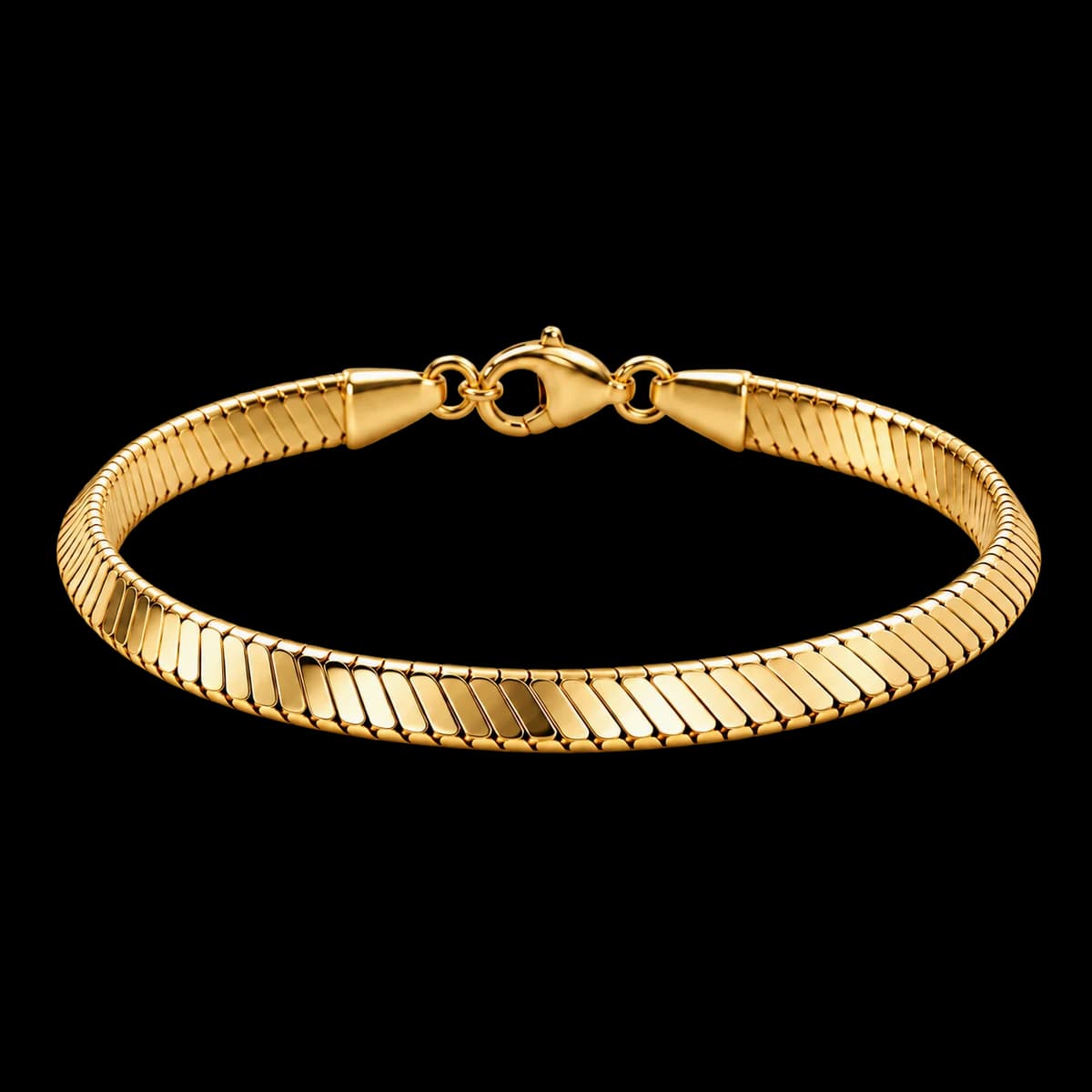 Herringbone Silk Bracelet, 18k Gold Vermeil — close-up detail