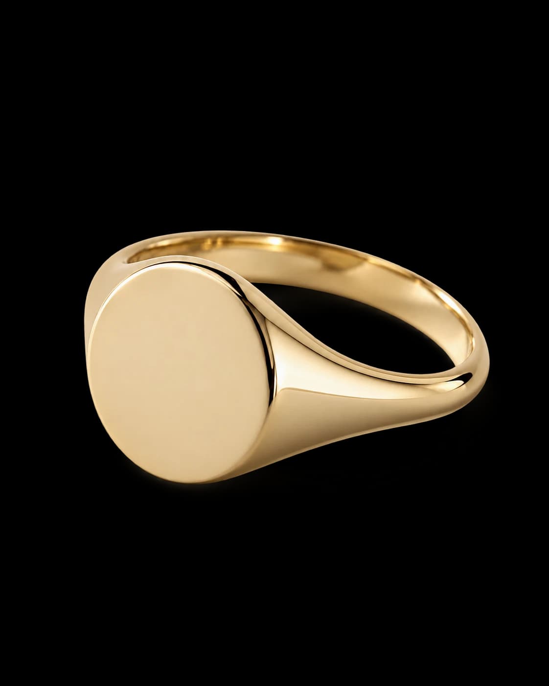 Petite Signet, 14k Solid Gold — close-up detail