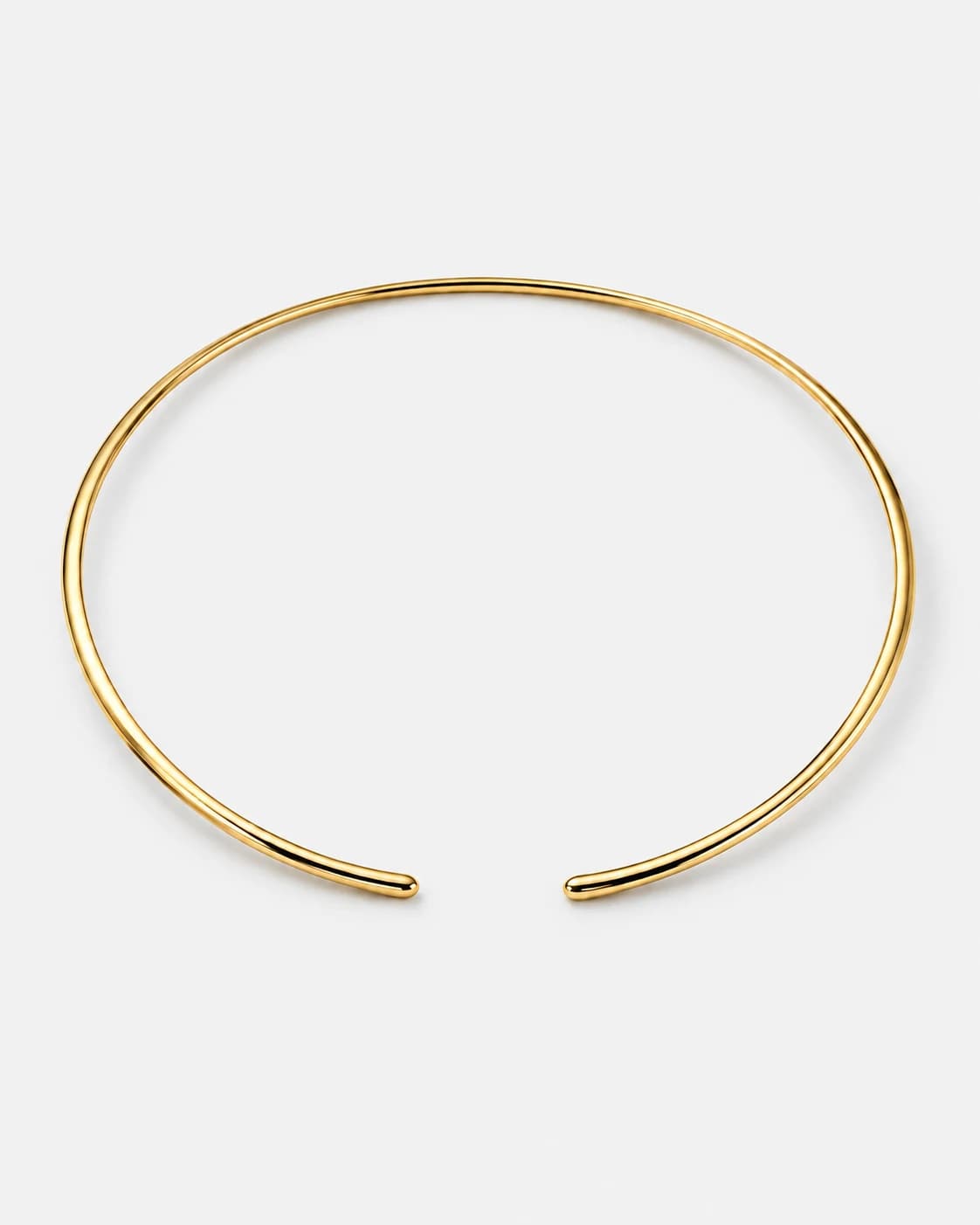 Crescent Collar, 18k Solid Gold — studio view