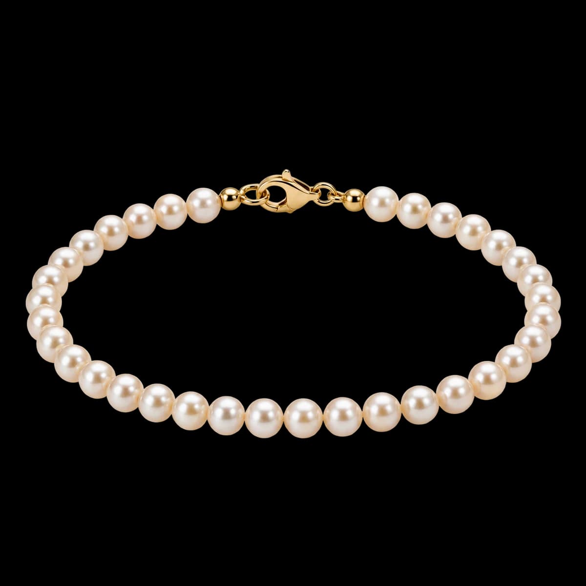 Freshwater Pearl Cord, 14k Solid Gold — studio view