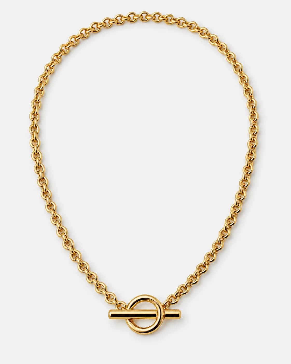 T-Bar Minimalist Toggle, 18k Gold Vermeil — studio view